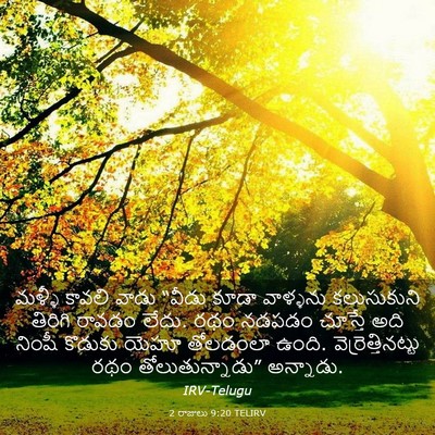 Picture 03 - 2 రాజులు 9:20 TELIRV - మళ్ళీ కావలి వాడు - Bible Verse Picture