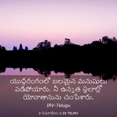 Picture 03 - 2 సమూయేలు 1:25 TELIRV - యుద్ధరంగంలో బలమైన - Bible Verse Picture