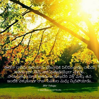 Picture 03 - 2 సమూయేలు 11:13 TELIRV - ఈలోగా దావీదు - Bible Verse Picture