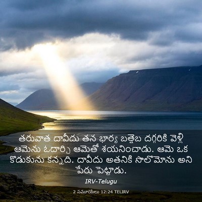 Picture 03 - 2 సమూయేలు 12:24 TELIRV - తరువాత దావీదు తన - Bible Verse Picture