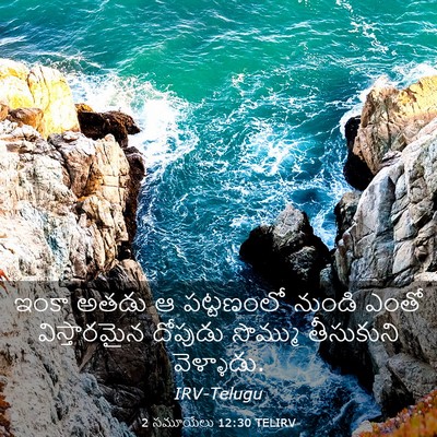 Picture 03 - 2 సమూయేలు 12:30 TELIRV - ఇంకా అతడు ఆ - Bible Verse Picture