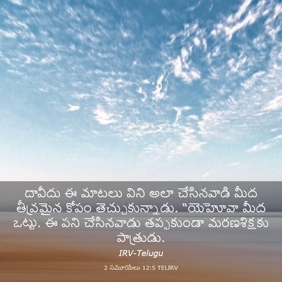 Picture 03 - 2 సమూయేలు 12:5 TELIRV - దావీదు ఈ మాటలు - Bible Verse Picture