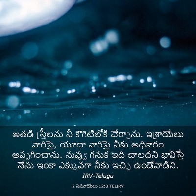 Picture 03 - 2 సమూయేలు 12:8 TELIRV - అతడి స్త్రీలను నీ - Bible Verse Picture