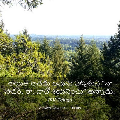 Picture 03 - 2 సమూయేలు 13:11 TELIRV - అయితే అతడు ఆమెను - Bible Verse Picture