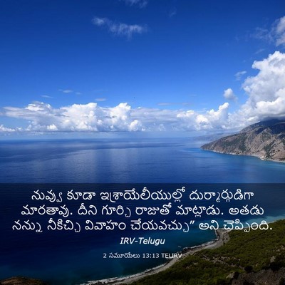 Picture 03 - 2 సమూయేలు 13:13 TELIRV - నువ్వు కూడా - Bible Verse Picture