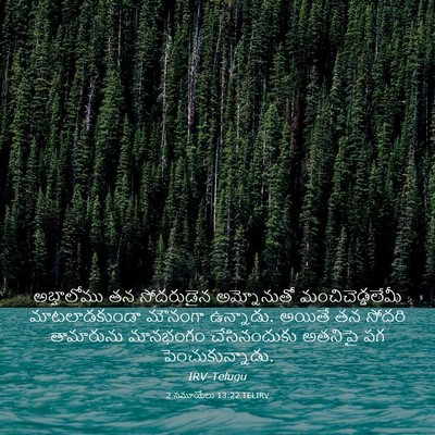 Picture 03 - 2 సమూయేలు 13:22 TELIRV - అబ్షాలోము తన - Bible Verse Picture