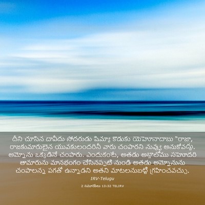 Picture 03 - 2 సమూయేలు 13:32 TELIRV - దీని చూసిన దావీదు - Bible Verse Picture
