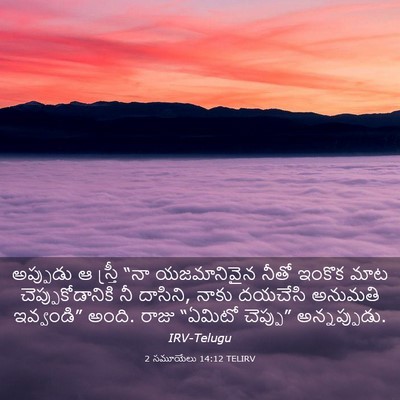 Picture 03 - 2 సమూయేలు 14:12 TELIRV - అప్పుడు ఆ స్త్రీ - Bible Verse Picture
