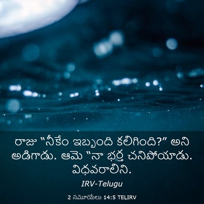 Picture 03 - 2 సమూయేలు 14:5 TELIRV - రాజు “నీకేం - Bible Verse Picture