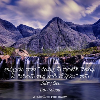 Picture 03 - 2 సమూయేలు 14:8 TELIRV - అప్పుడు రాజు - Bible Verse Picture