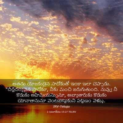 Picture 03 - 2 సమూయేలు 15:27 TELIRV - అతడు యాజకుడైన - Bible Verse Picture