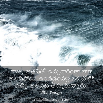 Picture 03 - 2 సమూయేలు 16:14 TELIRV - రాజు, అతనితో - Bible Verse Picture