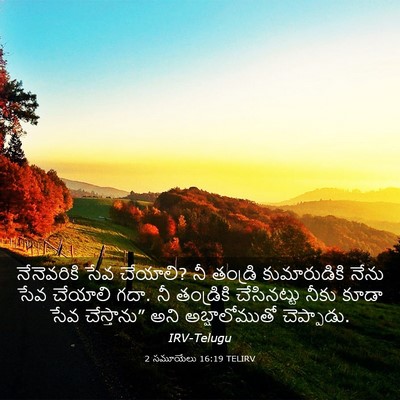 Picture 03 - 2 సమూయేలు 16:19 TELIRV - నేనెవరికి సేవ - Bible Verse Picture