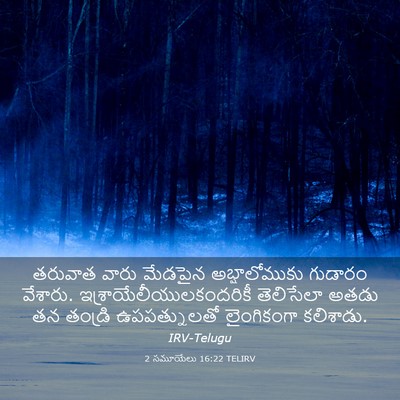Picture 03 - 2 సమూయేలు 16:22 TELIRV - తరువాత వారు - Bible Verse Picture