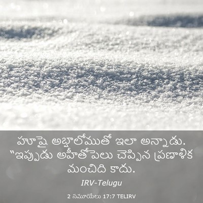 Picture 03 - 2 సమూయేలు 17:7 TELIRV - హూషై అబ్షాలోముతో - Bible Verse Picture