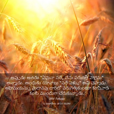 Picture 03 - 2 సమూయేలు 18:23 TELIRV - అప్పుడు అతడు - Bible Verse Picture
