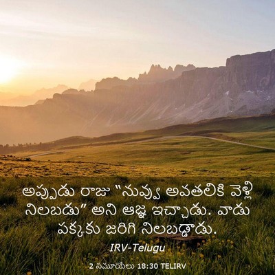 Picture 03 - 2 సమూయేలు 18:30 TELIRV - అప్పుడు రాజు - Bible Verse Picture