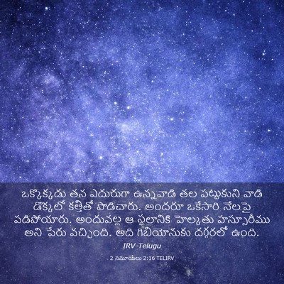 Picture 03 - 2 సమూయేలు 2:16 TELIRV - ఒక్కొక్కడు తన - Bible Verse Picture
