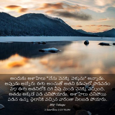 Picture 03 - 2 సమూయేలు 2:23 TELIRV - అందుకు అశాహేలు - Bible Verse Picture