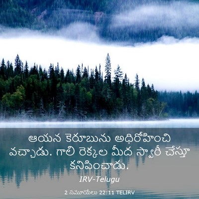 Picture 03 - 2 సమూయేలు 22:11 TELIRV - ఆయన కెరూబును - Bible Verse Picture