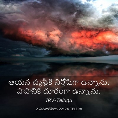 Picture 03 - 2 సమూయేలు 22:24 TELIRV - ఆయన దృష్టికి - Bible Verse Picture