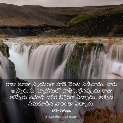 Picture 03 - 2 సమూయేలు 3:32 TELIRV - రాజు కూడా స్వయంగా - Bible Verse Picture