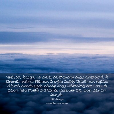 Picture 03 - 2 సమూయేలు 3:34 TELIRV - “అబ్నేరూ, నీచుడైన - Bible Verse Picture