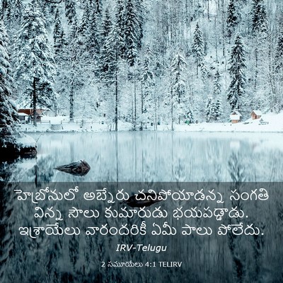 Picture 03 - 2 సమూయేలు 4:1 TELIRV - హెబ్రోనులో - Bible Verse Picture