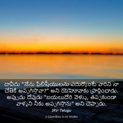 Picture 03 - 2 సమూయేలు 5:19 TELIRV - దావీదు “నేను - Bible Verse Picture