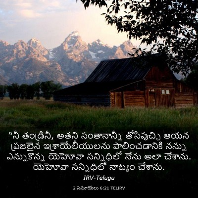 Picture 03 - 2 సమూయేలు 6:21 TELIRV - “నీ తండ్రినీ, అతని - Bible Verse Picture