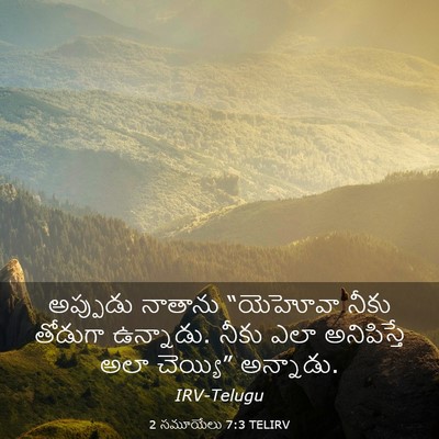 Picture 03 - 2 సమూయేలు 7:3 TELIRV - అప్పుడు నాతాను - Bible Verse Picture