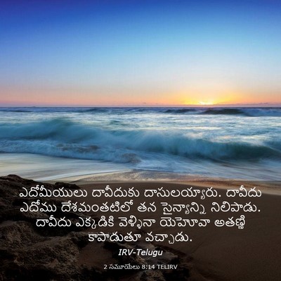 Picture 03 - 2 సమూయేలు 8:14 TELIRV - ఎదోమీయులు - Bible Verse Picture