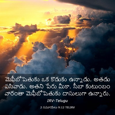Picture 03 - 2 సమూయేలు 9:12 TELIRV - మెఫీబోషెతుకు ఒక - Bible Verse Picture
