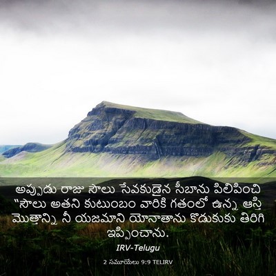 Picture 03 - 2 సమూయేలు 9:9 TELIRV - అప్పుడు రాజు సౌలు - Bible Verse Picture