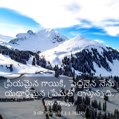 Picture 03 - 3 యోహాను పత్రిక 1:1 TELIRV - ప్రియమైన గాయికి, - Bible Verse Picture