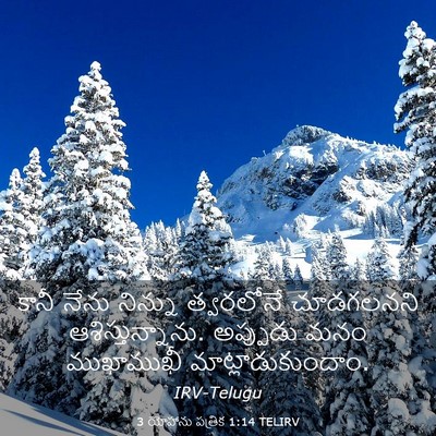 Picture 03 - 3 యోహాను పత్రిక 1:14 TELIRV - కానీ నేను నిన్ను - Bible Verse Picture