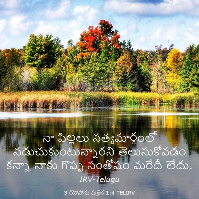 Picture 03 - 3 యోహాను పత్రిక 1:4 TELIRV - నా పిల్లలు - Bible Verse Picture