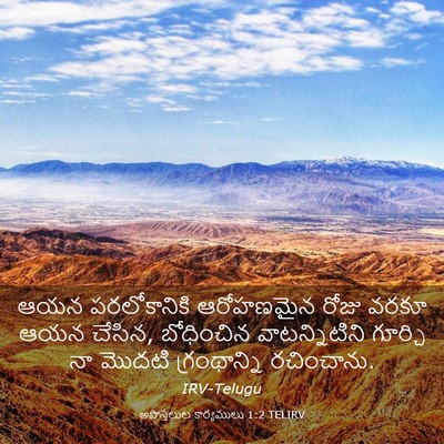 Picture 03 - అపొస్తలుల కార్యములు 1:2 TELIRV - ఆయన పరలోకానికి - Bible Verse Picture