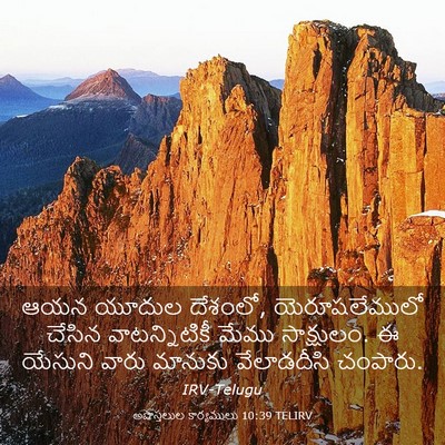 Picture 03 - అపొస్తలుల కార్యములు 10:39 TELIRV - ఆయన యూదుల దేశంలో, - Bible Verse Picture