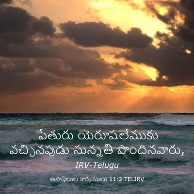 Picture 03 - అపొస్తలుల కార్యములు 11:2 TELIRV - పేతురు - Bible Verse Picture