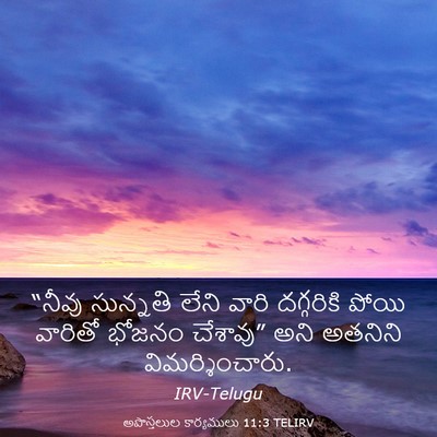 Picture 03 - అపొస్తలుల కార్యములు 11:3 TELIRV - “నీవు సున్నతి - Bible Verse Picture