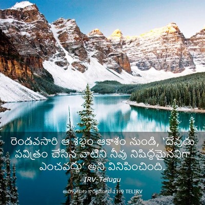 Picture 03 - అపొస్తలుల కార్యములు 11:9 TELIRV - రెండవసారి ఆ శబ్దం - Bible Verse Picture