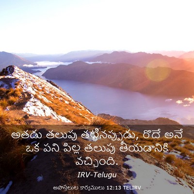 Picture 03 - అపొస్తలుల కార్యములు 12:13 TELIRV - అతడు తలుపు - Bible Verse Picture