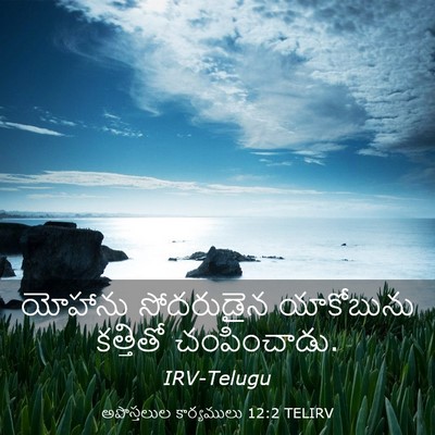 Picture 03 - అపొస్తలుల కార్యములు 12:2 TELIRV - యోహాను సోదరుడైన - Bible Verse Picture