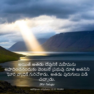 Picture 03 - అపొస్తలుల కార్యములు 12:23 TELIRV - అయితే అతడు - Bible Verse Picture