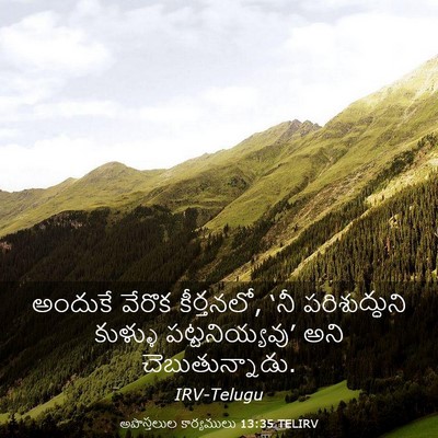 Picture 03 - అపొస్తలుల కార్యములు 13:35 TELIRV - అందుకే వేరొక - Bible Verse Picture