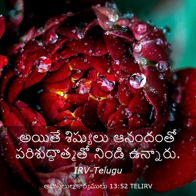 Picture 03 - అపొస్తలుల కార్యములు 13:52 TELIRV - అయితే శిష్యులు - Bible Verse Picture