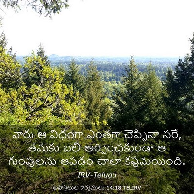 Picture 03 - అపొస్తలుల కార్యములు 14:18 TELIRV - వారు ఆ విధంగా - Bible Verse Picture