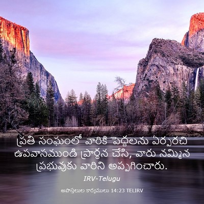 Picture 03 - అపొస్తలుల కార్యములు 14:23 TELIRV - ప్రతి సంఘంలో - Bible Verse Picture