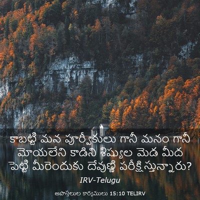 Picture 03 - అపొస్తలుల కార్యములు 15:10 TELIRV - కాబట్టి మన - Bible Verse Picture